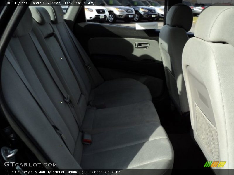 Black Pearl / Gray 2009 Hyundai Elantra GLS Sedan