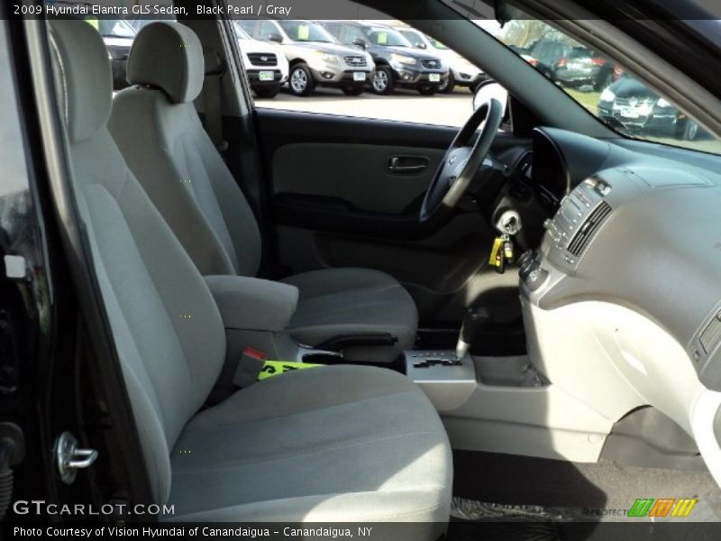 Black Pearl / Gray 2009 Hyundai Elantra GLS Sedan
