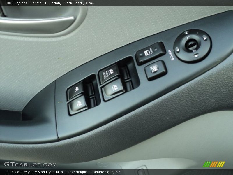 Black Pearl / Gray 2009 Hyundai Elantra GLS Sedan