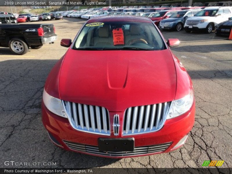 Sangria Red Metallic / Light Camel 2009 Lincoln MKS Sedan
