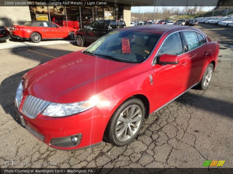 Sangria Red Metallic / Light Camel 2009 Lincoln MKS Sedan