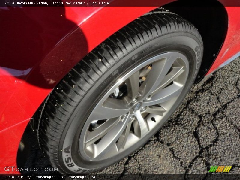 Sangria Red Metallic / Light Camel 2009 Lincoln MKS Sedan