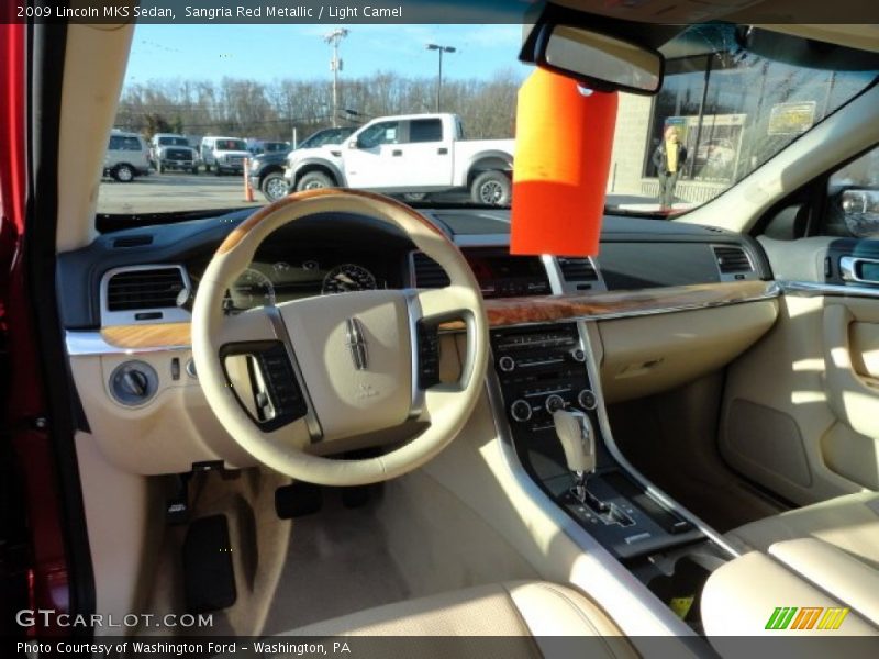 Sangria Red Metallic / Light Camel 2009 Lincoln MKS Sedan