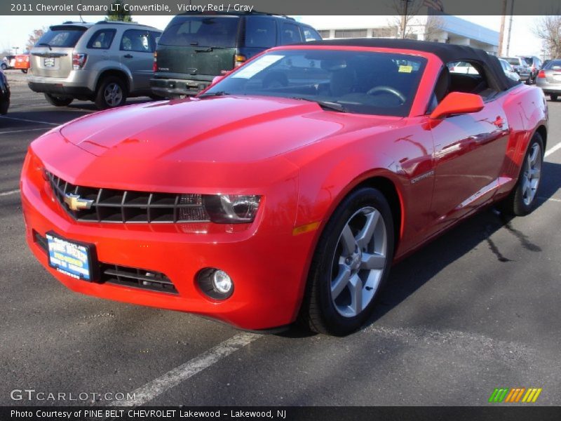 Victory Red / Gray 2011 Chevrolet Camaro LT Convertible