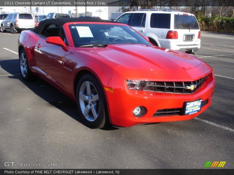 Victory Red / Gray 2011 Chevrolet Camaro LT Convertible