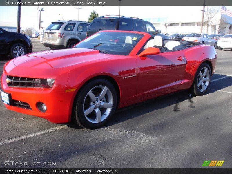 Victory Red / Gray 2011 Chevrolet Camaro LT Convertible
