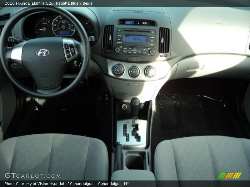 Regatta Blue / Beige 2010 Hyundai Elantra GLS