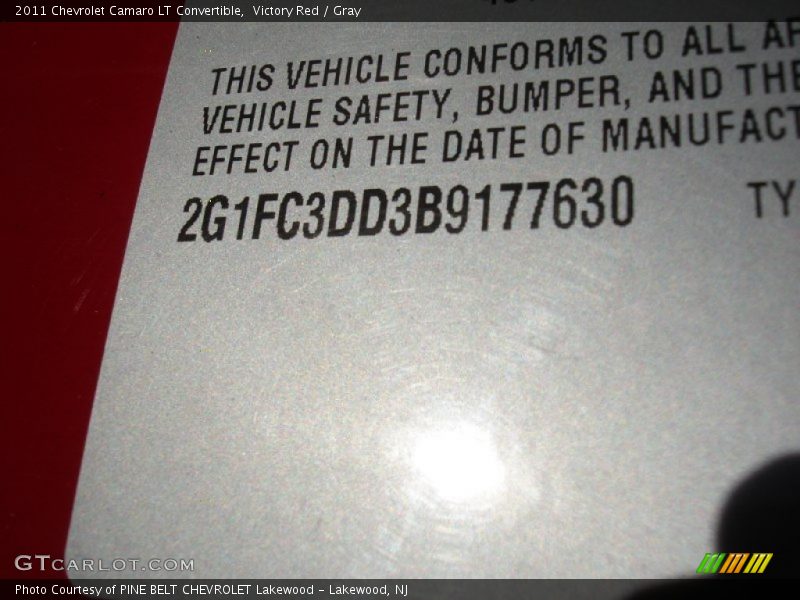 Victory Red / Gray 2011 Chevrolet Camaro LT Convertible