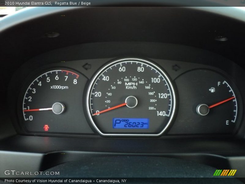 Regatta Blue / Beige 2010 Hyundai Elantra GLS