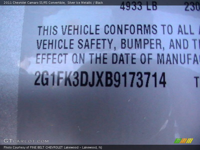 Silver Ice Metallic / Black 2011 Chevrolet Camaro SS/RS Convertible