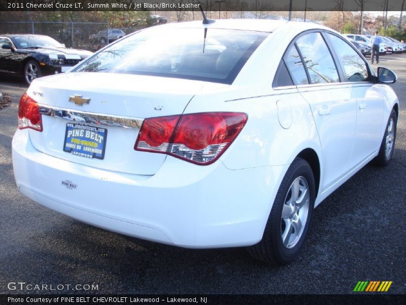 Summit White / Jet Black/Brick Leather 2011 Chevrolet Cruze LT
