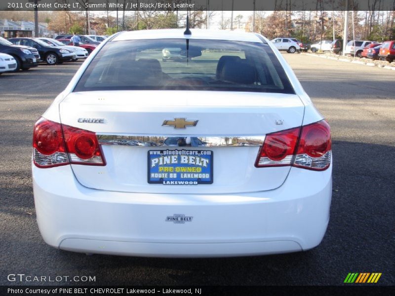 Summit White / Jet Black/Brick Leather 2011 Chevrolet Cruze LT