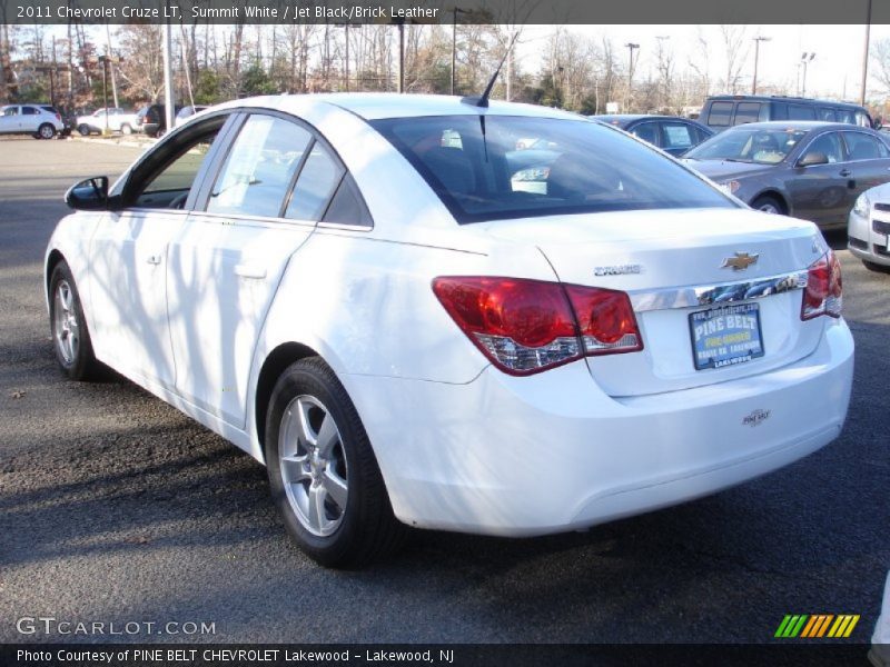 Summit White / Jet Black/Brick Leather 2011 Chevrolet Cruze LT