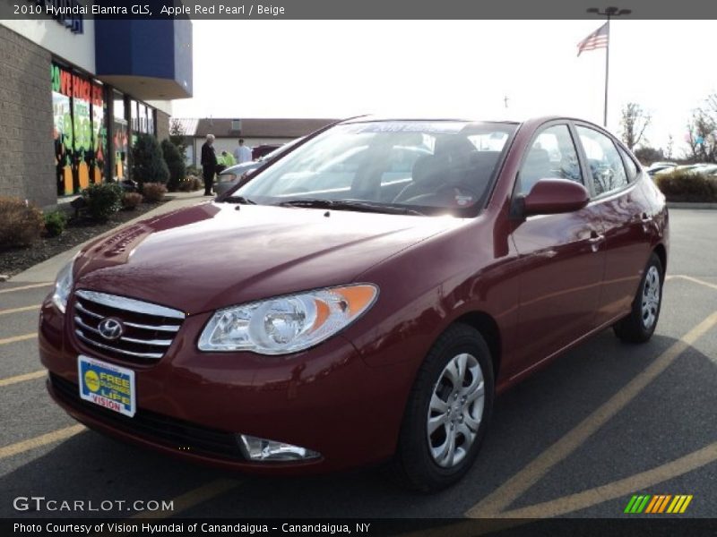 Apple Red Pearl / Beige 2010 Hyundai Elantra GLS