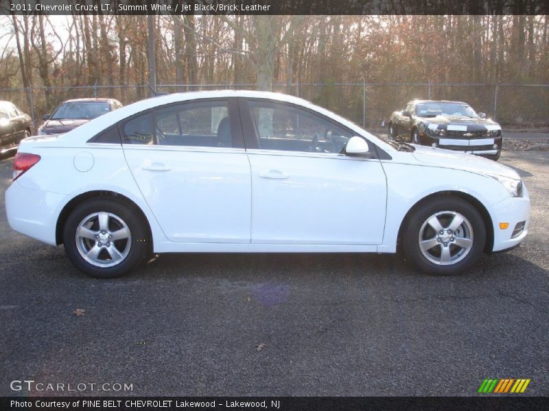 Summit White / Jet Black/Brick Leather 2011 Chevrolet Cruze LT