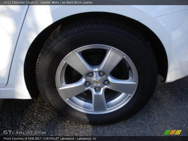 Summit White / Jet Black/Brick Leather 2011 Chevrolet Cruze LT