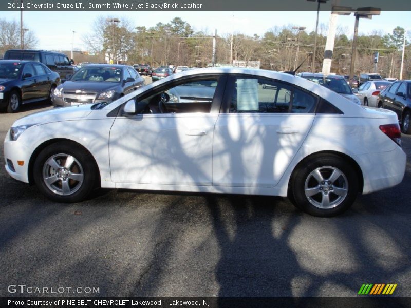 Summit White / Jet Black/Brick Leather 2011 Chevrolet Cruze LT