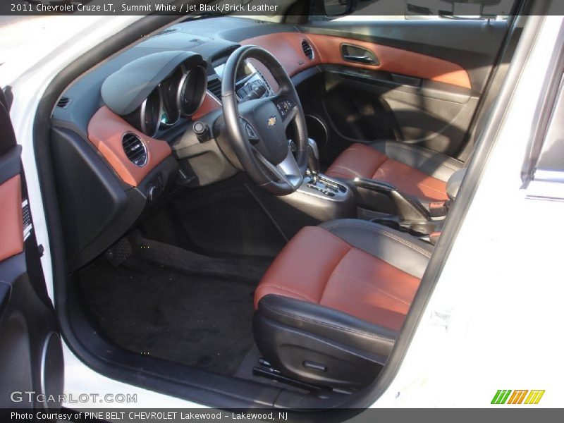 Summit White / Jet Black/Brick Leather 2011 Chevrolet Cruze LT