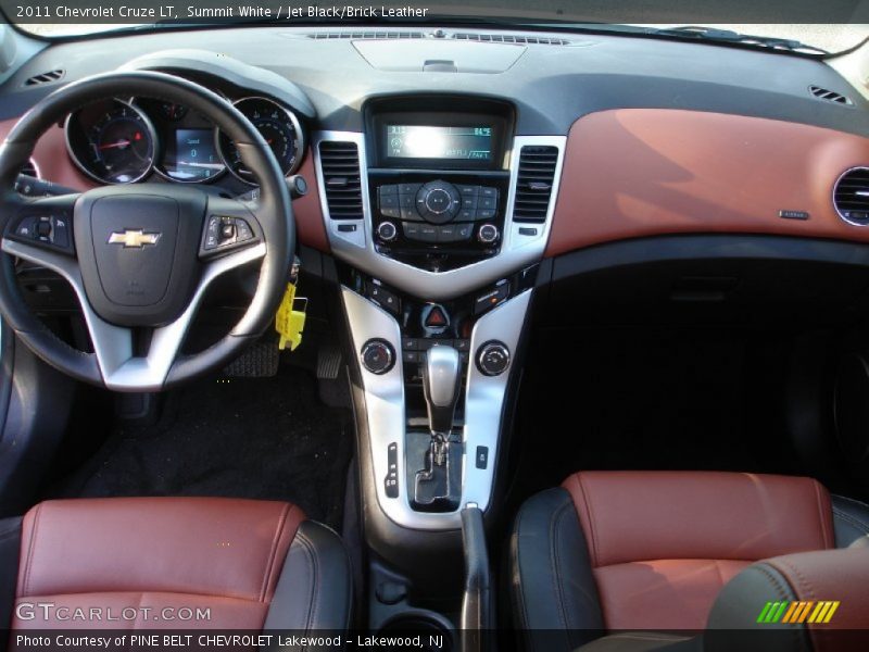 Summit White / Jet Black/Brick Leather 2011 Chevrolet Cruze LT