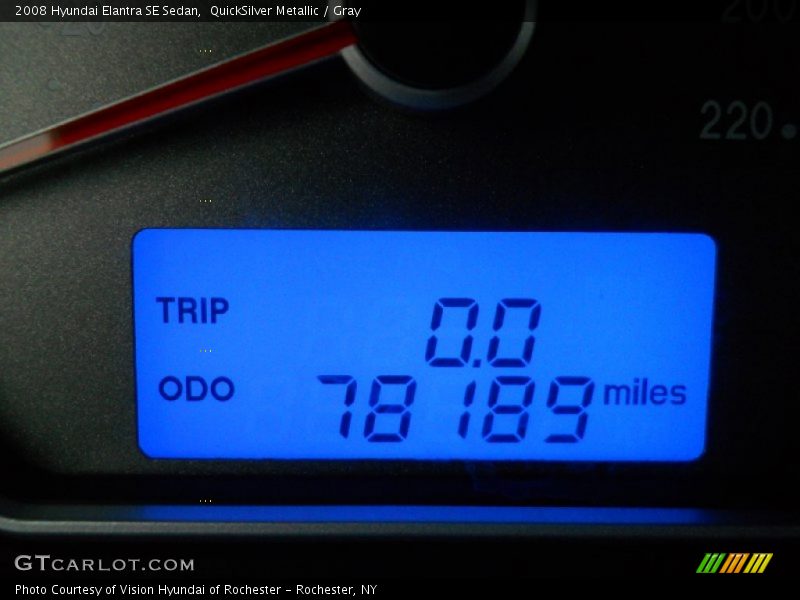 QuickSilver Metallic / Gray 2008 Hyundai Elantra SE Sedan