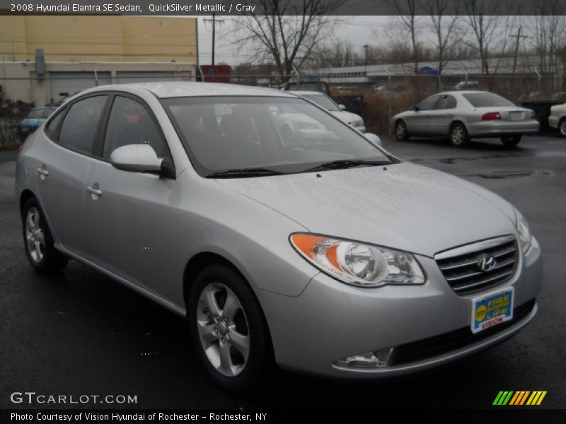QuickSilver Metallic / Gray 2008 Hyundai Elantra SE Sedan