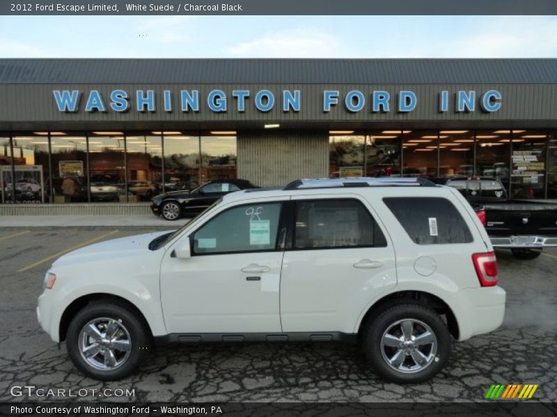 White Suede / Charcoal Black 2012 Ford Escape Limited