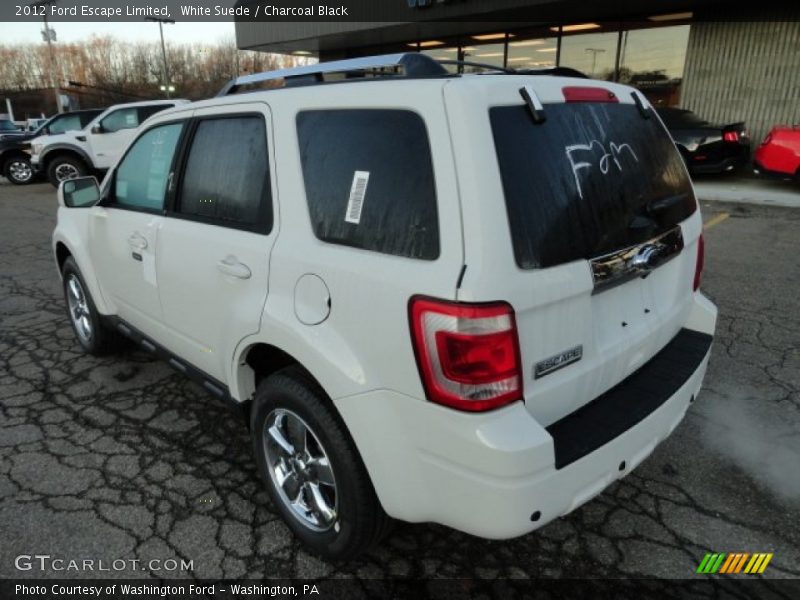 White Suede / Charcoal Black 2012 Ford Escape Limited