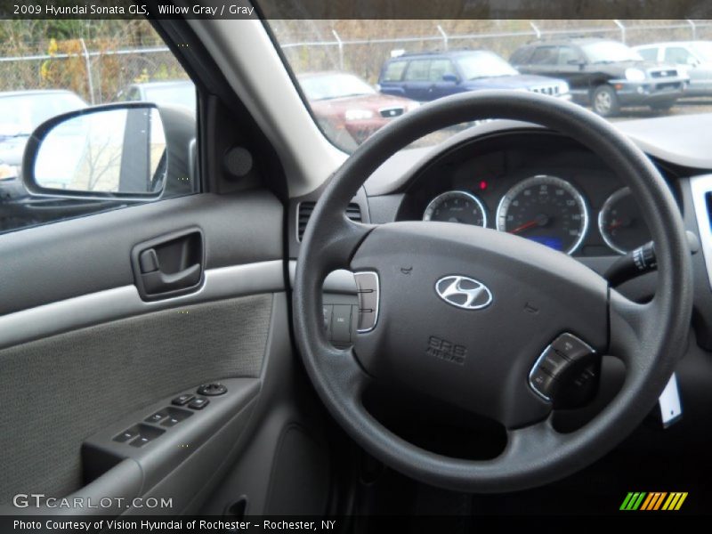 Willow Gray / Gray 2009 Hyundai Sonata GLS
