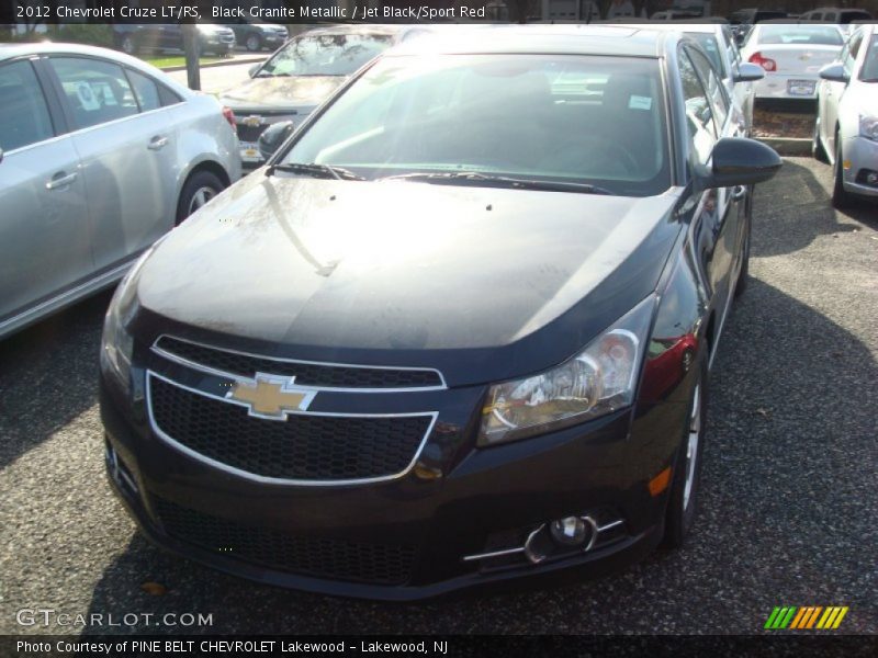 Black Granite Metallic / Jet Black/Sport Red 2012 Chevrolet Cruze LT/RS