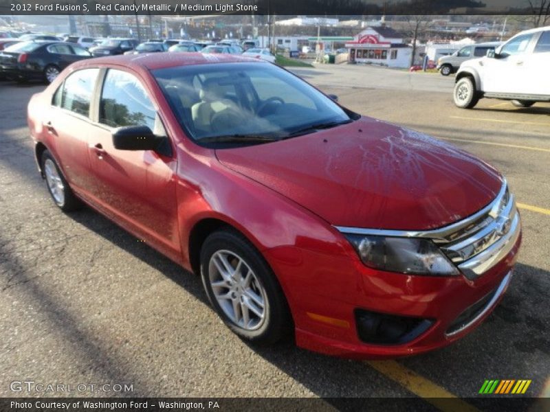 Red Candy Metallic / Medium Light Stone 2012 Ford Fusion S