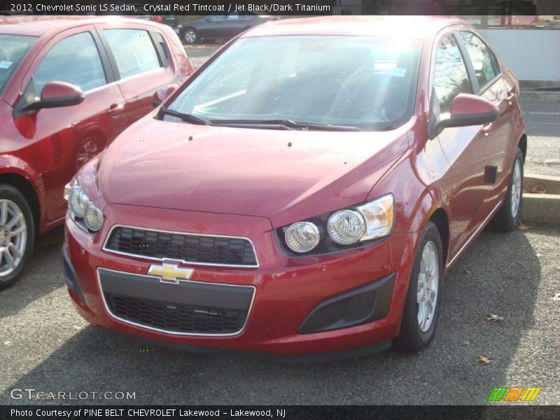 Crystal Red Tintcoat / Jet Black/Dark Titanium 2012 Chevrolet Sonic LS Sedan