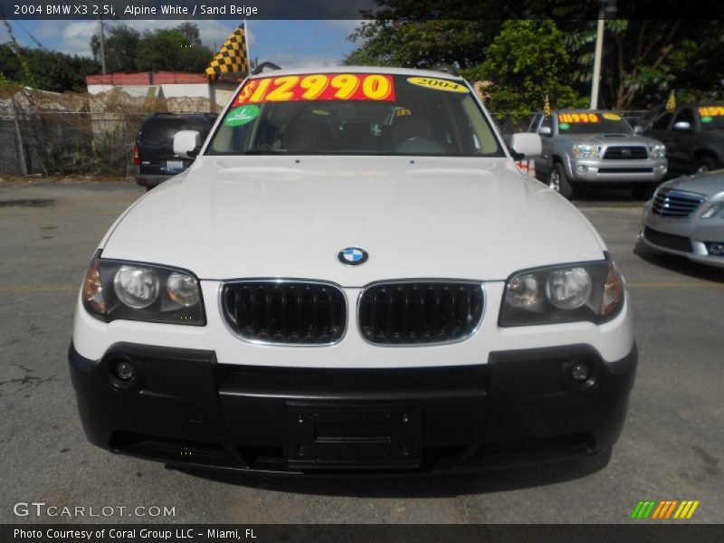 Alpine White / Sand Beige 2004 BMW X3 2.5i