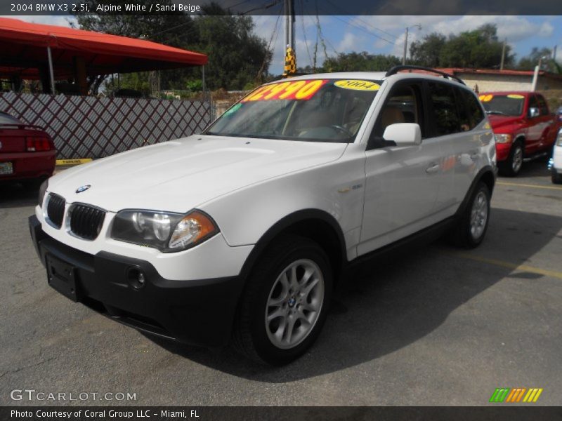 Alpine White / Sand Beige 2004 BMW X3 2.5i