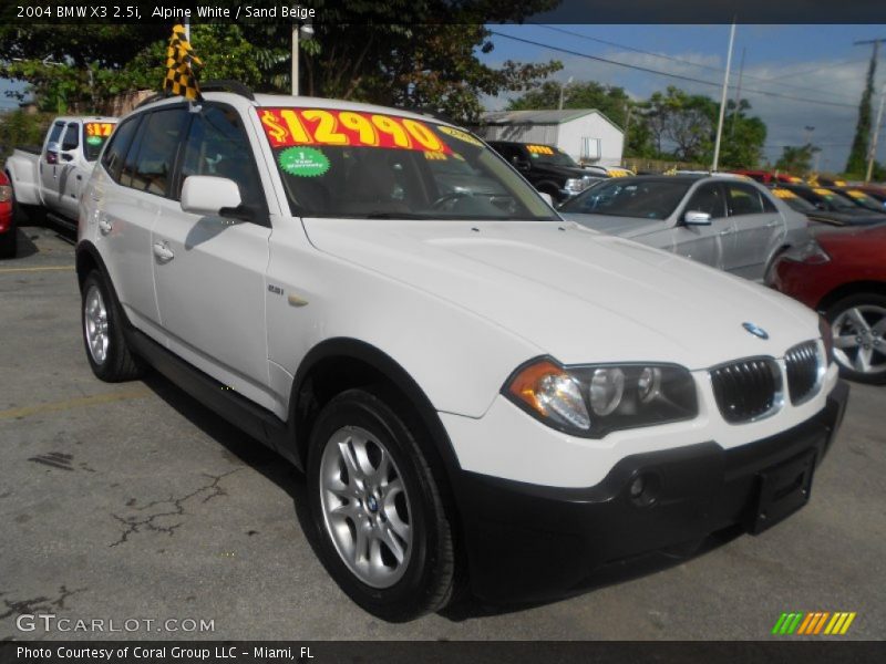 Alpine White / Sand Beige 2004 BMW X3 2.5i