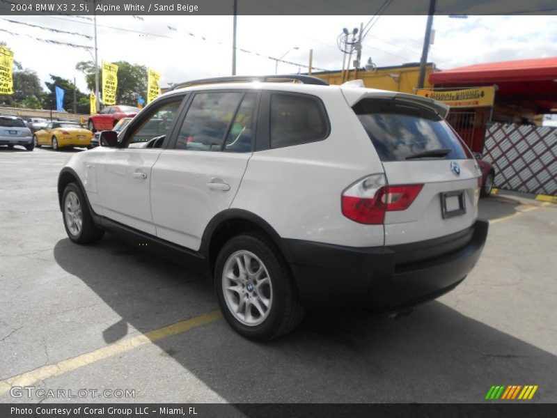 Alpine White / Sand Beige 2004 BMW X3 2.5i