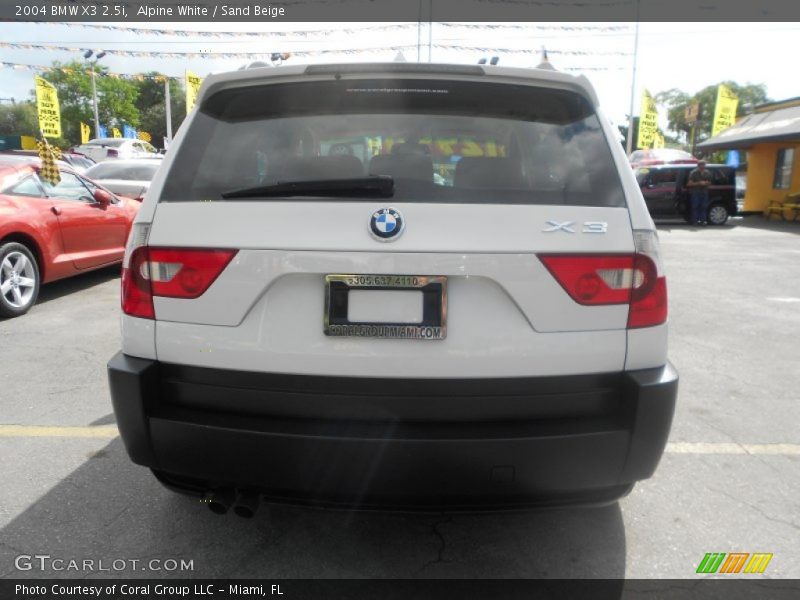 Alpine White / Sand Beige 2004 BMW X3 2.5i