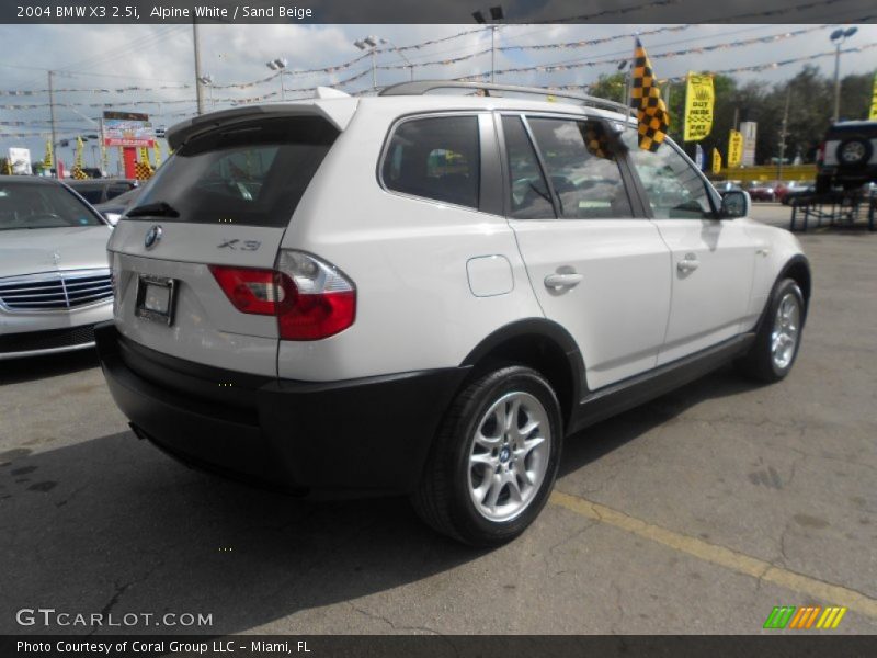 Alpine White / Sand Beige 2004 BMW X3 2.5i