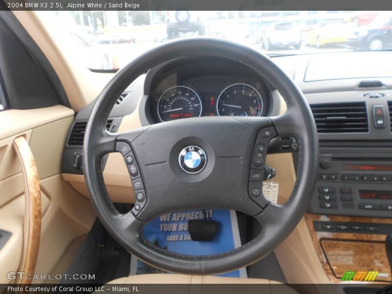 Alpine White / Sand Beige 2004 BMW X3 2.5i