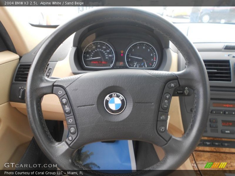 Alpine White / Sand Beige 2004 BMW X3 2.5i