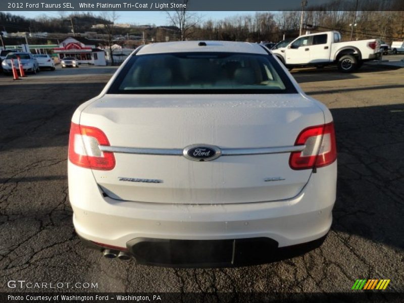 White Platinum Tri-Coat / Light Stone 2012 Ford Taurus SEL