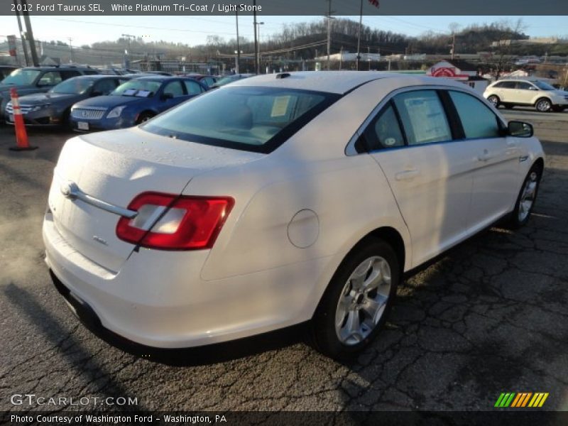 White Platinum Tri-Coat / Light Stone 2012 Ford Taurus SEL