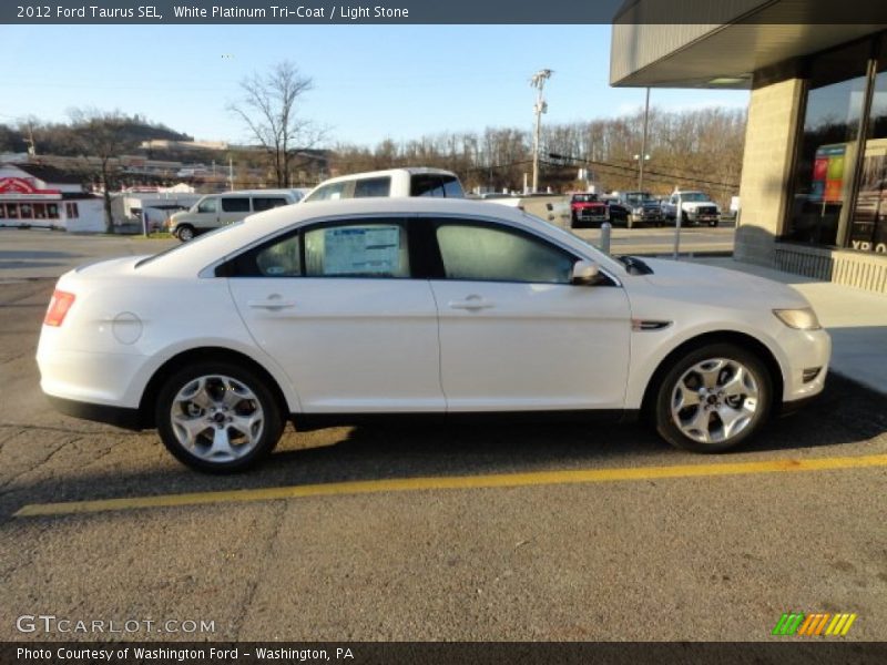 White Platinum Tri-Coat / Light Stone 2012 Ford Taurus SEL