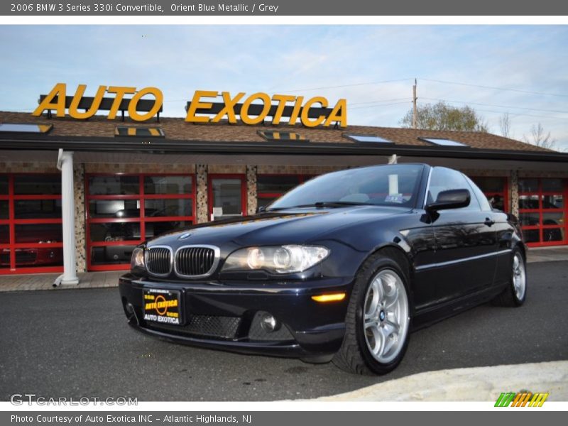 Orient Blue Metallic / Grey 2006 BMW 3 Series 330i Convertible