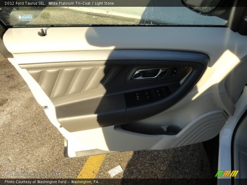 White Platinum Tri-Coat / Light Stone 2012 Ford Taurus SEL