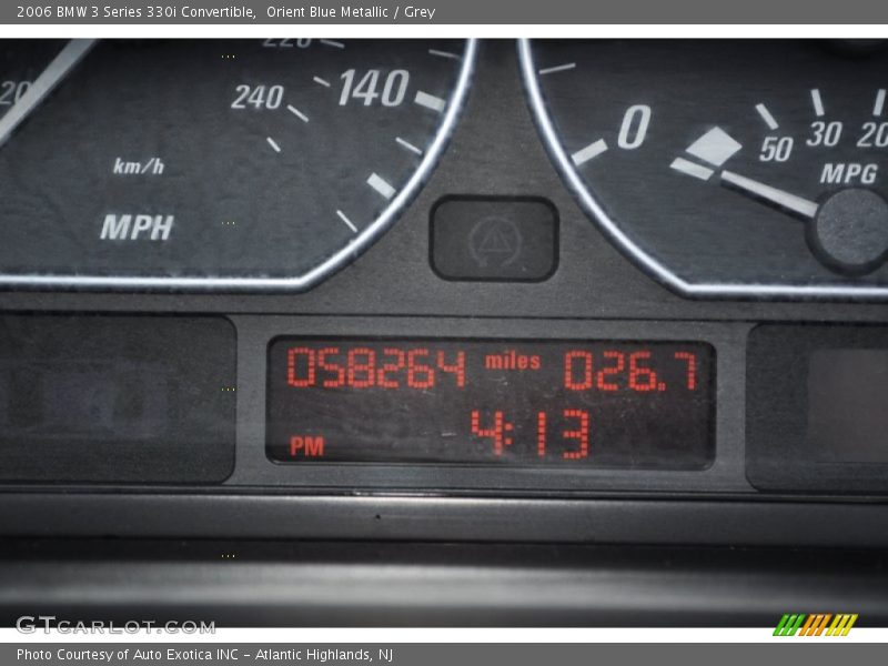 Orient Blue Metallic / Grey 2006 BMW 3 Series 330i Convertible