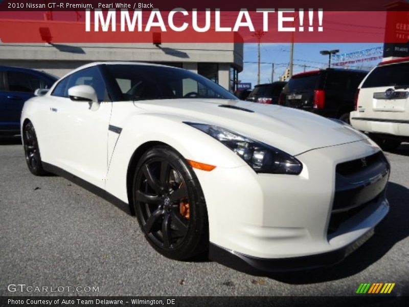 Pearl White / Black 2010 Nissan GT-R Premium