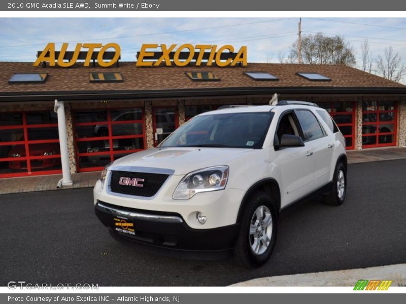 Summit White / Ebony 2010 GMC Acadia SLE AWD