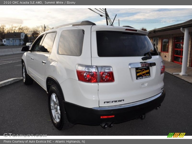 Summit White / Ebony 2010 GMC Acadia SLE AWD
