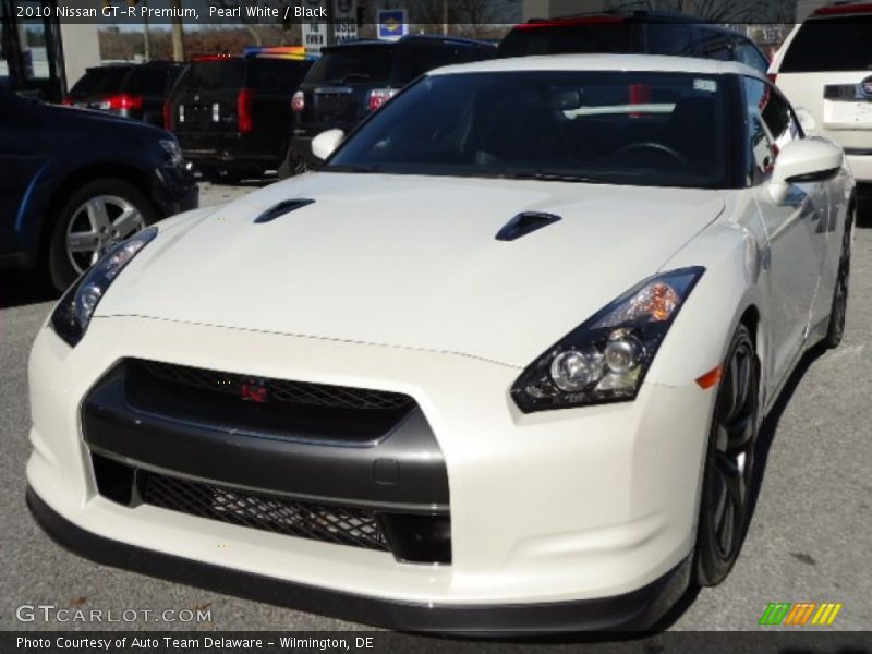 Pearl White / Black 2010 Nissan GT-R Premium