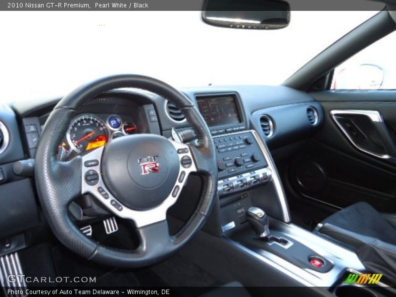 Pearl White / Black 2010 Nissan GT-R Premium